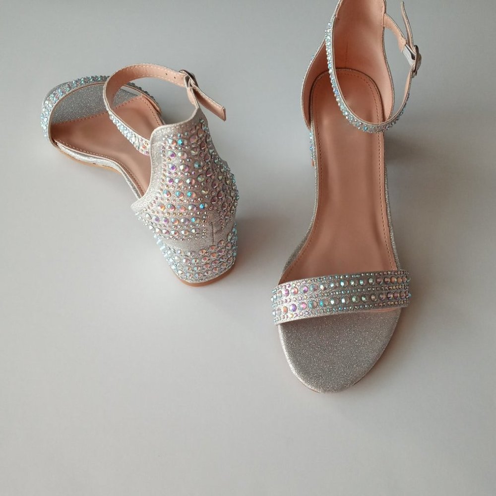 Women's Shoes Rhinestone Glitter, Silver.